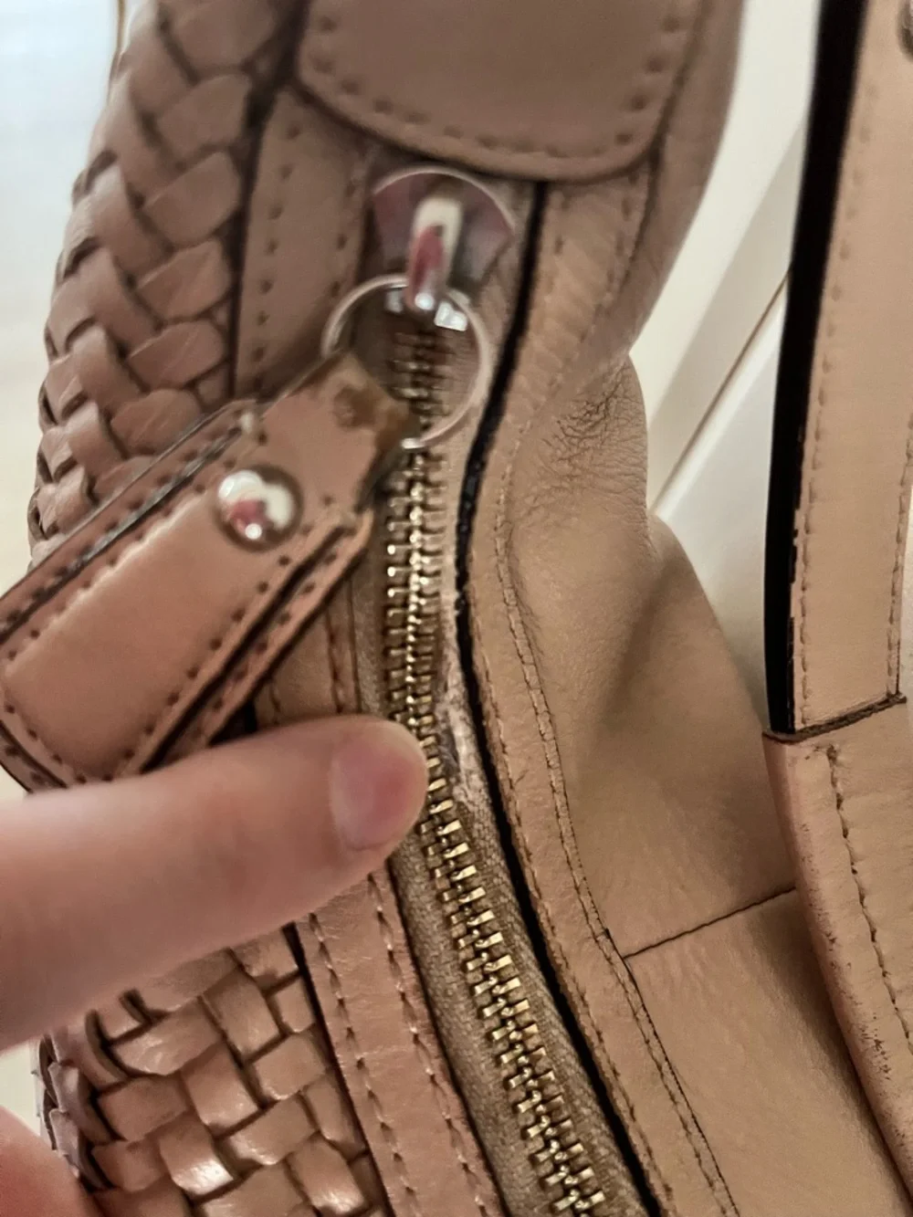 Coach Kristin Woven Leather Shoulder Bag Hobo - Picture 10 of 14